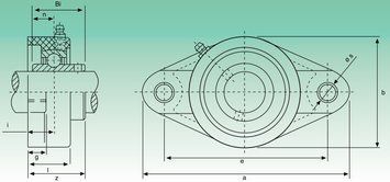 Подшипниковый узел UCFL208 00000002760 фото